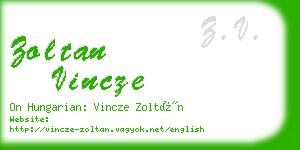 zoltan vincze business card